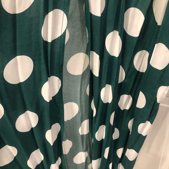 Glamorous Women's Green Polka Dot Maxi Dress Size 6 - Picture 11 of 16